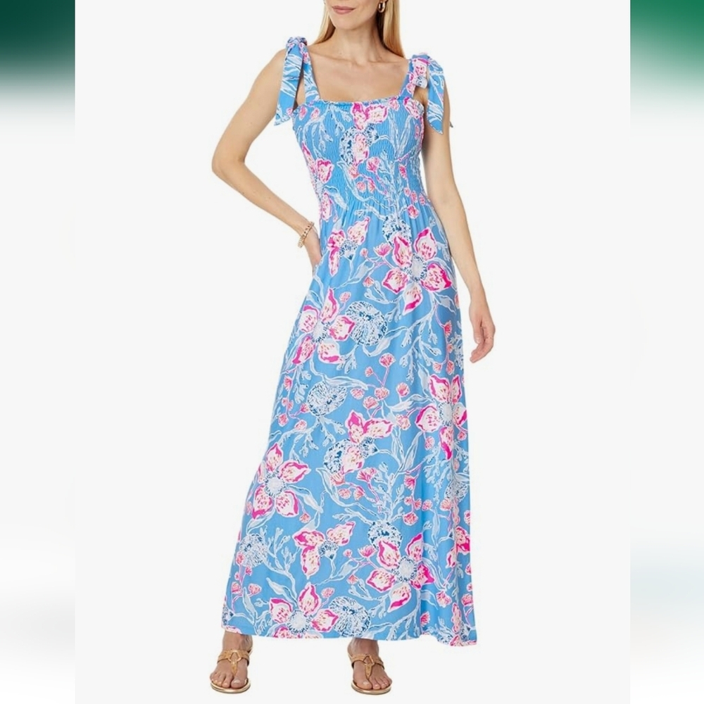 NWT Lilly Pulitzer Kailua Smocked Maxi Dress
